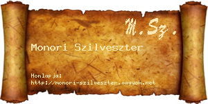 Monori Szilveszter névjegykártya
